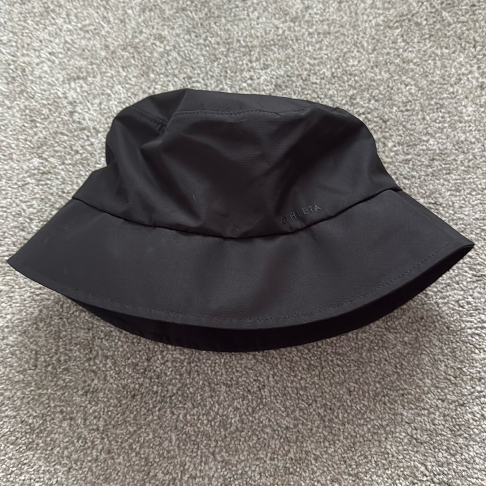Athleta Black Water Resistant Bucket Hat.